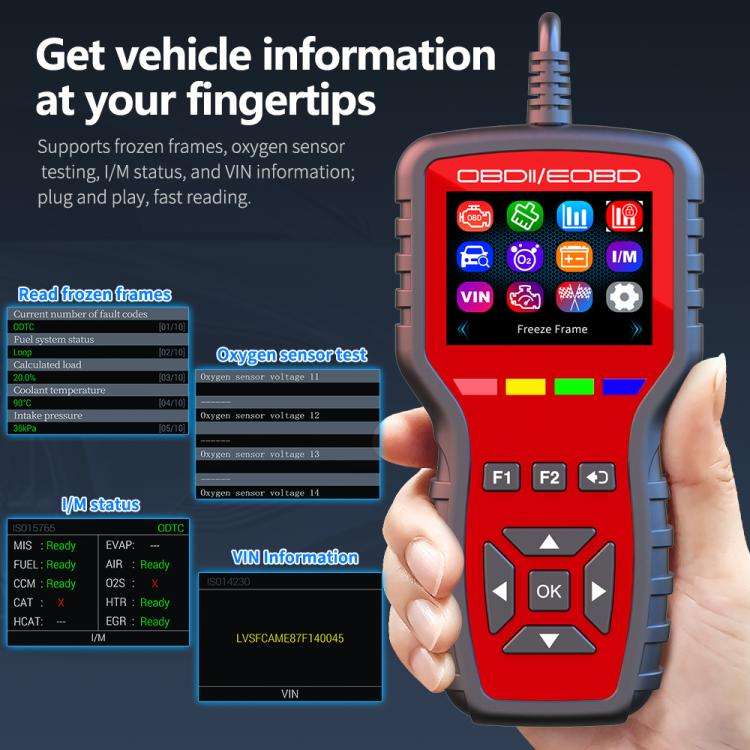K2 Car OBDII Diagnostic Tool Smart Engine Fault Detector HUD, K2