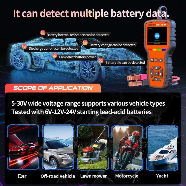 K2 Pro 2 in 1 Car OBDII Diagnostic Tool Battery Tester, K2 Pro