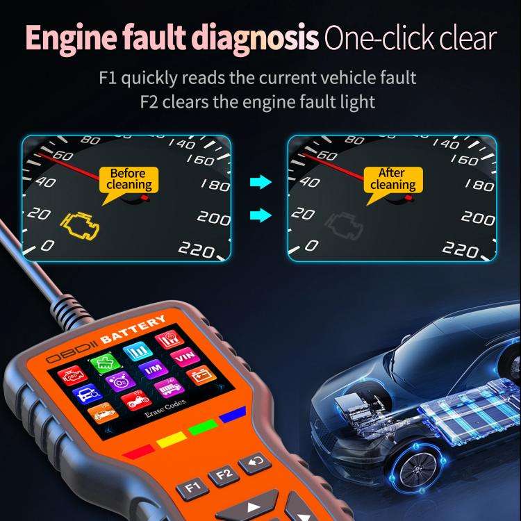 K2 Pro 2 in 1 Car OBDII Diagnostic Tool Battery Tester, K2 Pro