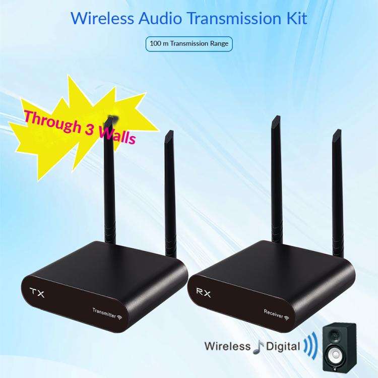 AU680 Audio Transmission Adapter Wireless Speaker Transmitter and Receiver Kit, EU Plug, US Plug,...