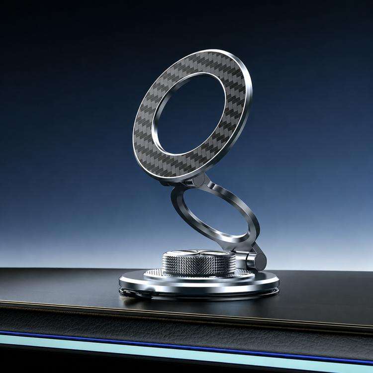 P7 360-Degree Rotating Ring Carbon Fiber Texture Alloy Magnetic Phone Holder