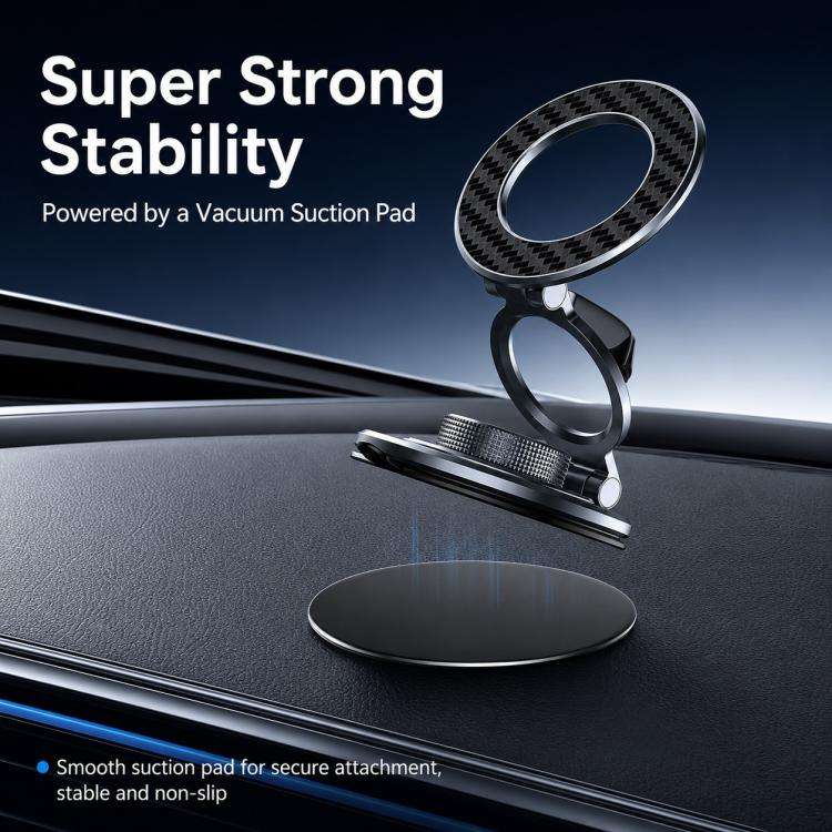 P7 360-Degree Rotating Ring Carbon Fiber Texture Alloy Magnetic Phone Holder