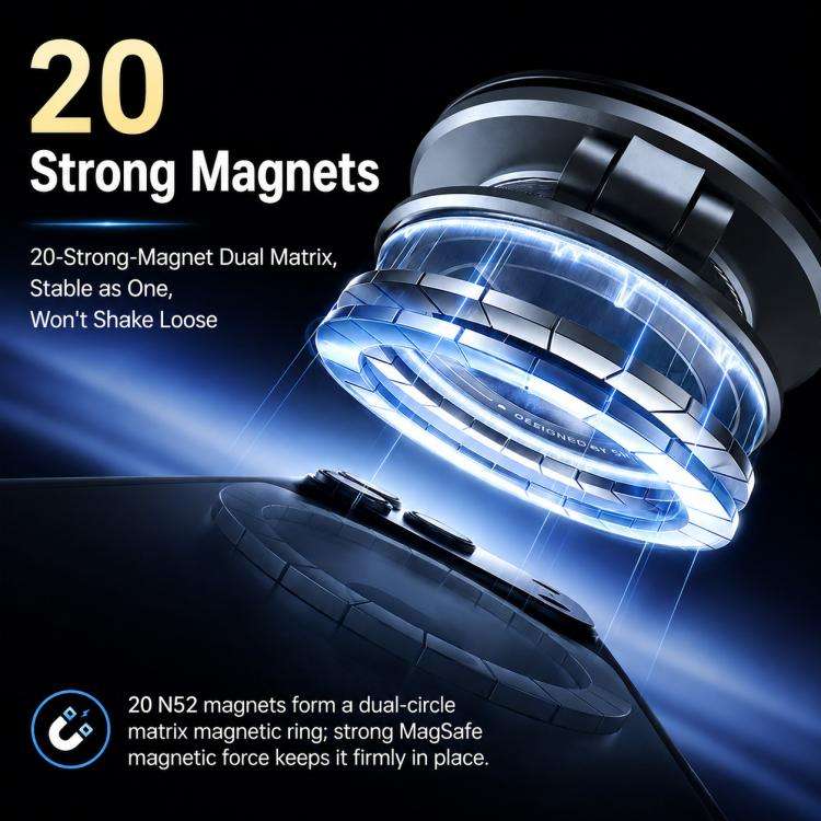 P7 360-Degree Rotating Ring Carbon Fiber Texture Alloy Magnetic Phone Holder