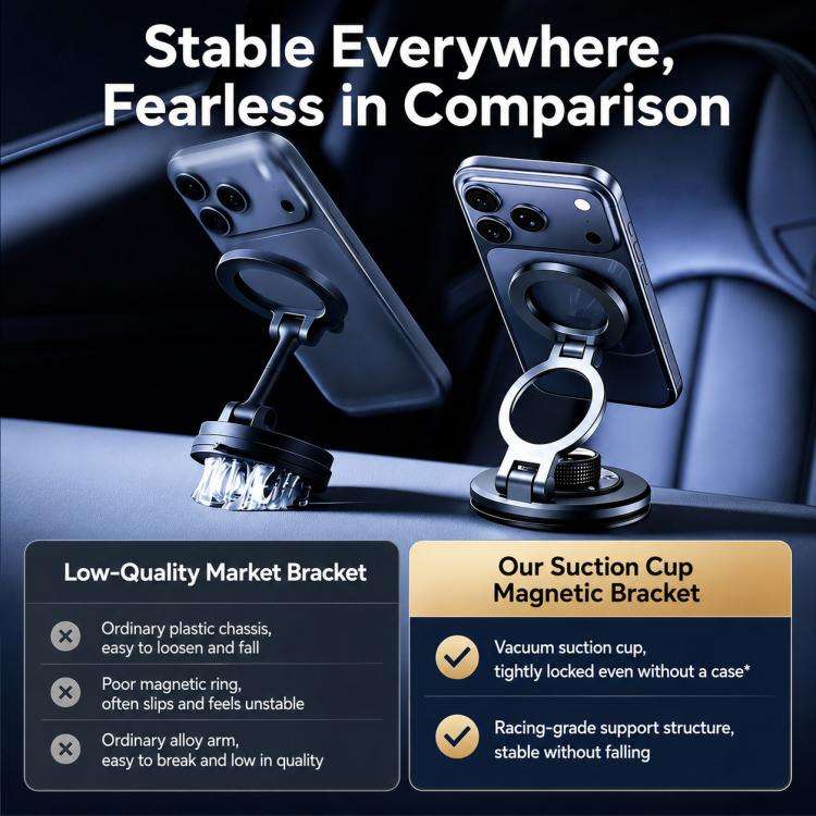 P7 360-Degree Rotating Ring Carbon Fiber Texture Alloy Magnetic Phone Holder