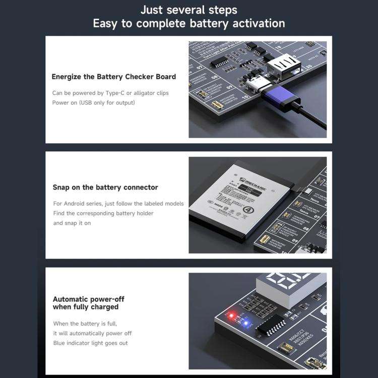 MECHANIC Pro20 Fast Charging Battery Chip Activation Detection Panel for Android, MECHANIC Pro20