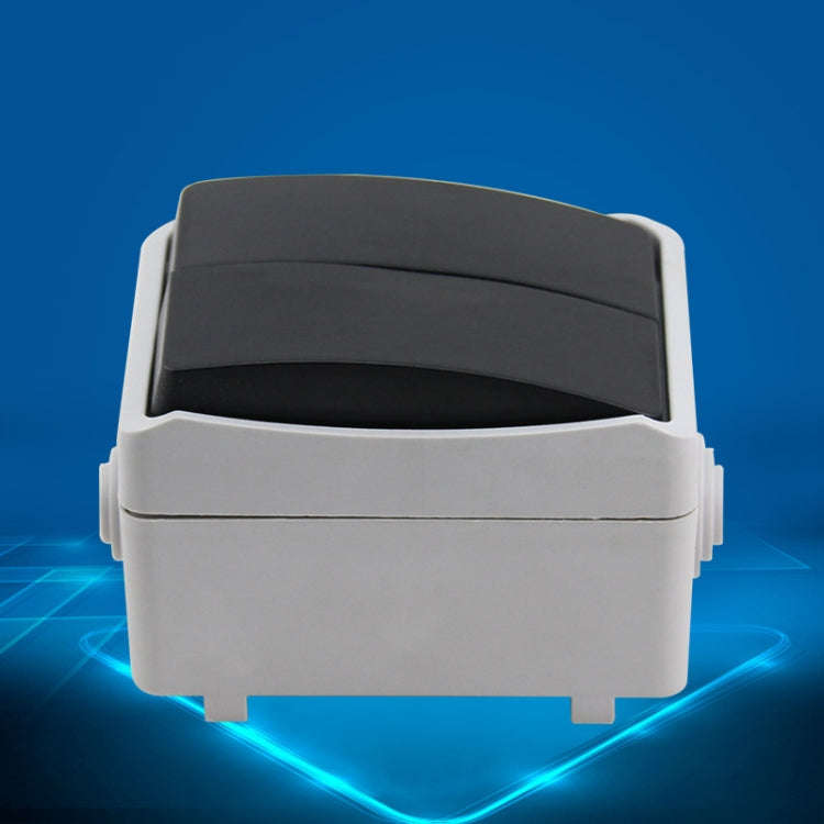 IP44 Waterproof Kitchen Bathroom Double-connection Single Control Switch, EU Plug