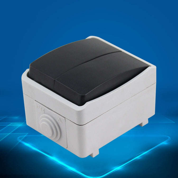 IP44 Waterproof Kitchen Bathroom Double-connection Single Control Switch, EU Plug