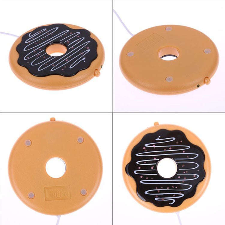 Donut Design USB Power Cable Desktop Mug Cup Warmer Tea Coffee Drinks Heating Mat Pad, Donut