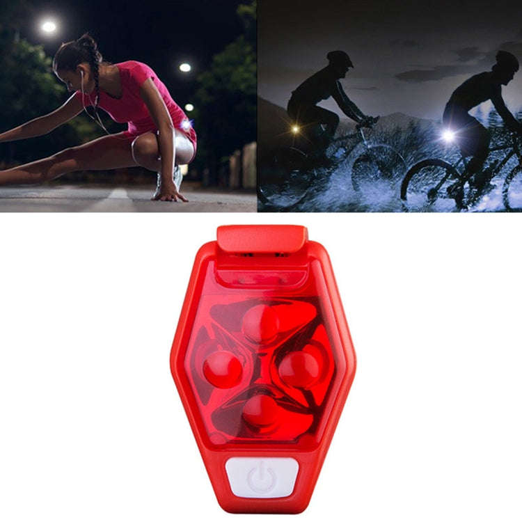 Multifunctional Outdoor Bicycling Running Warning Light Bicycle Taillight LED Back Clip Light, LE...