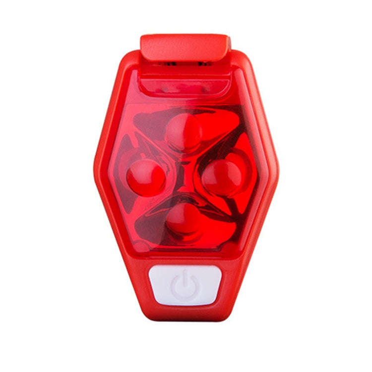 Multifunctional Outdoor Bicycling Running Warning Light Bicycle Taillight LED Back Clip Light, LE...