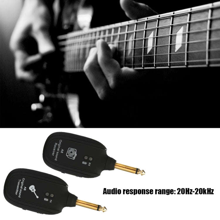 Guitar Wireless Transmitter Receiver A8 Electric Guitar Wireless Connection System Pickups, Guita...