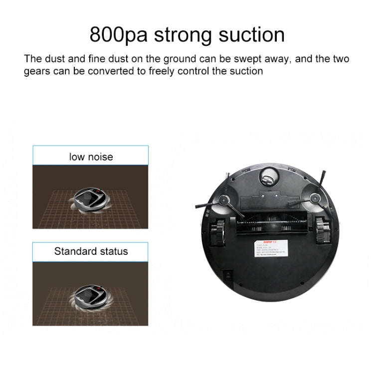 FD-3RSW(IB)CS 800Pa Suction Smart Household Vacuum Cleaner Clean Robot with Remote Control, FD-3R...