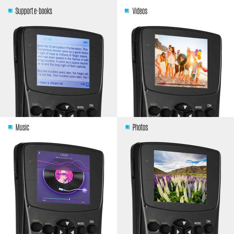 2.4 inch Display Screen Anti-peeping E-book Calculator, Support Sound Recording / Radio / Music &...