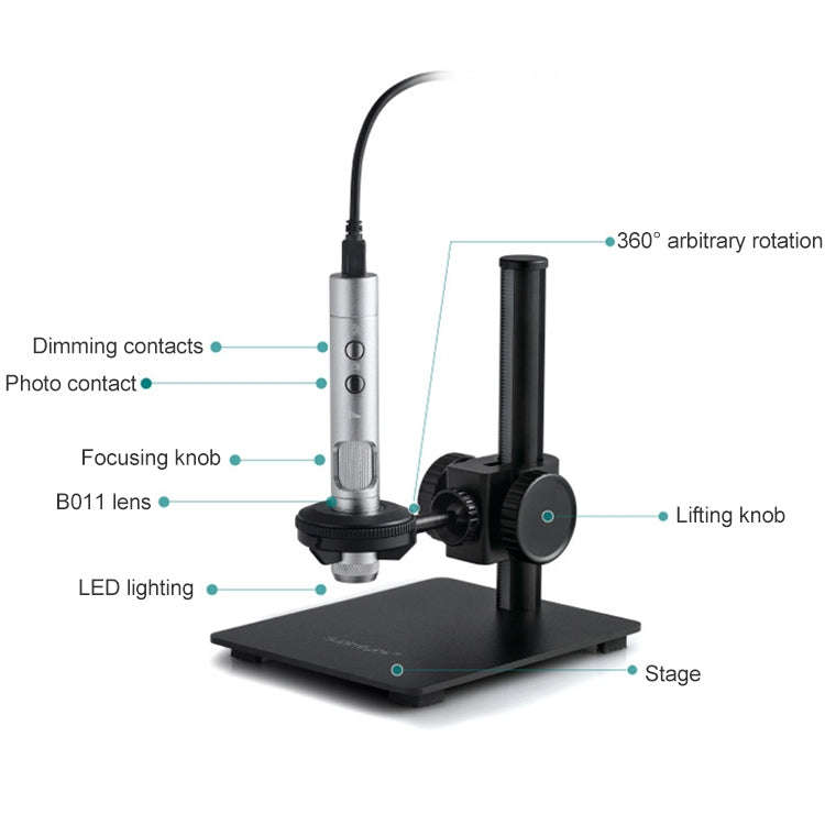 Supereyes B011 HD Digital Electronic Microscope Industrial Mobile Phone Repair Magnifying Glass, ...
