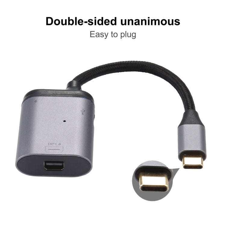 4K USB-C / Type-C to Mini DisplayPort 1.4 + PD Data Sync Adapter Cable, Type-C to Mini DP