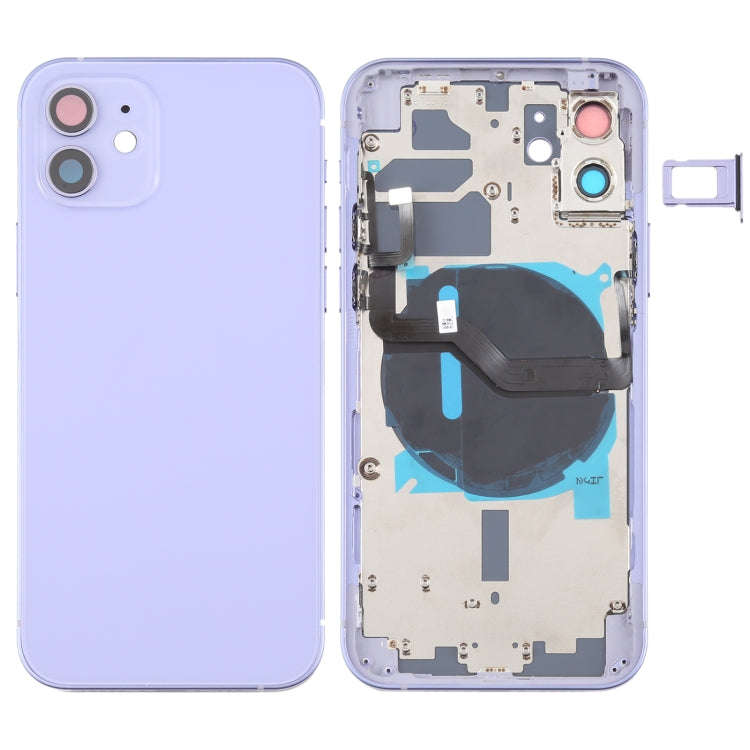 Battery Back Cover (with Side Keys & Card Tray & Power + Volume Flex Cable & Wireless Charging Mo...