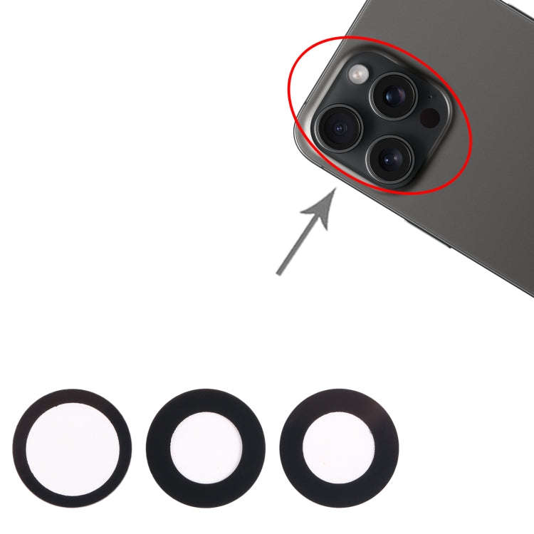 For iPhone 15 Pro Max 3 in 1 Back Camera Lens, For iPhone 15 Pro Max