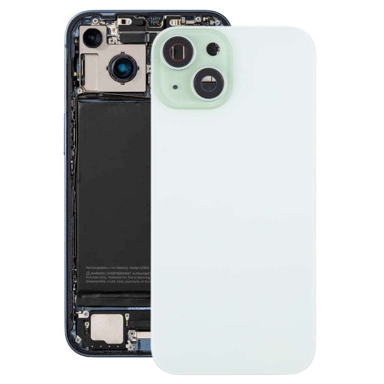 For iPhone 15 Battery Back Cover with Camera Lens Cover + MagSafe Magnet, For iPhone 15 (with Mag...