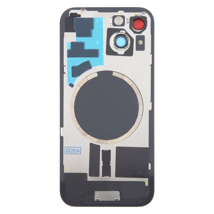 For iPhone 15 Battery Back Cover with Camera Lens Cover + MagSafe Magnet, For iPhone 15 (with Mag...