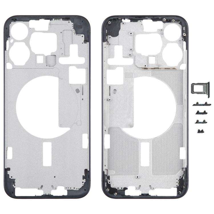 For iPhone 15 Pro Max Middle Frame Bezel Plate with Side Keys + Card Tray, Version:CE EU Version,...