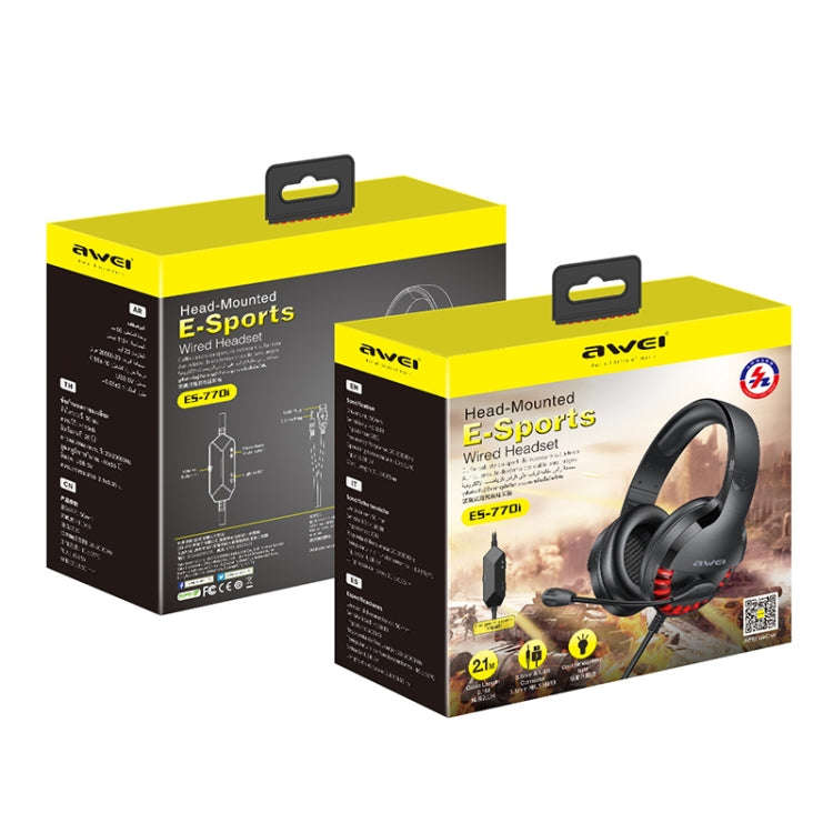 AWEI ES-770i Adjustable E-sports Gaming Headset with Mic