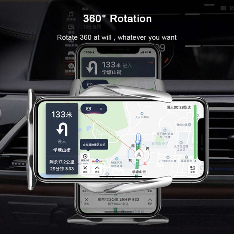 S7 15W QI 360 Degree Rotatable Infrared Induction Car Air Outlet Wireless Charging Mobile Phone H...