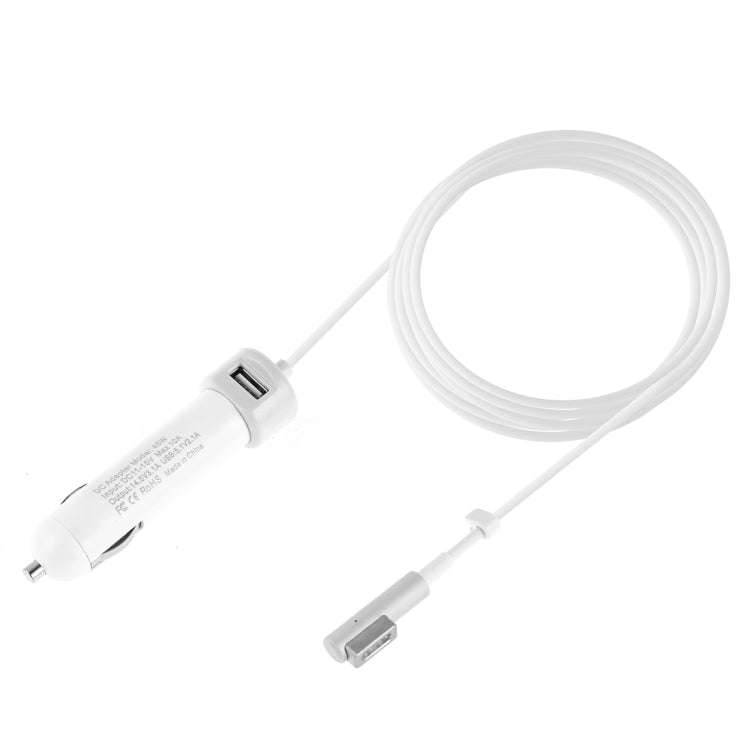 45W 5.1V 2.1A USB Interface Car Charger with 14.5V 3.1A L MagSafe Interface Data Cable, 14.5V 3.1...