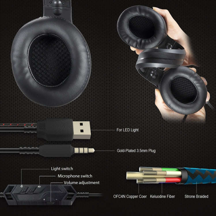 ONIKUMA K9 Single Plug RGB Adjustable Gaming Headphone with Microphone