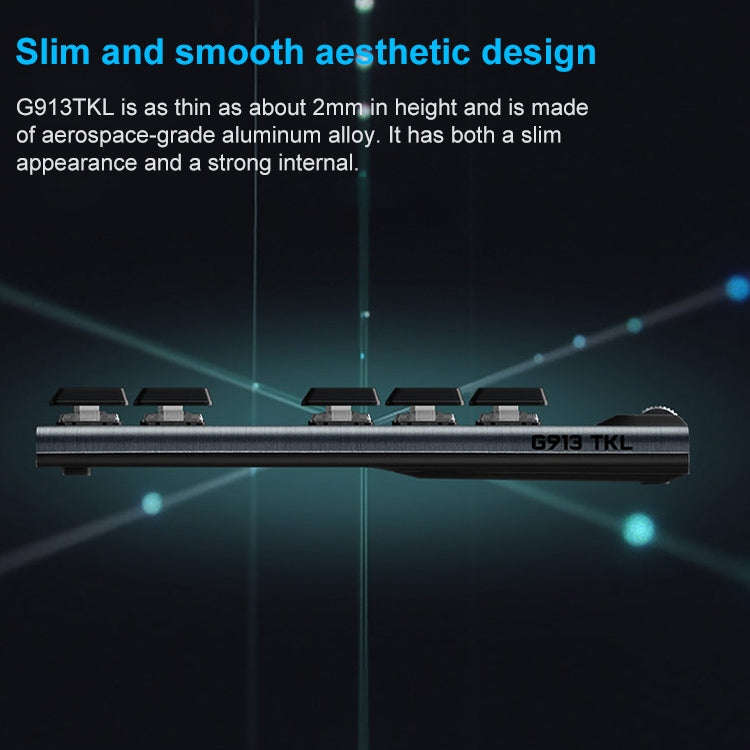 Logitech G913 TKL Wireless RGB Mechanical Gaming Keyboard (GL-Linear), GL-Linea