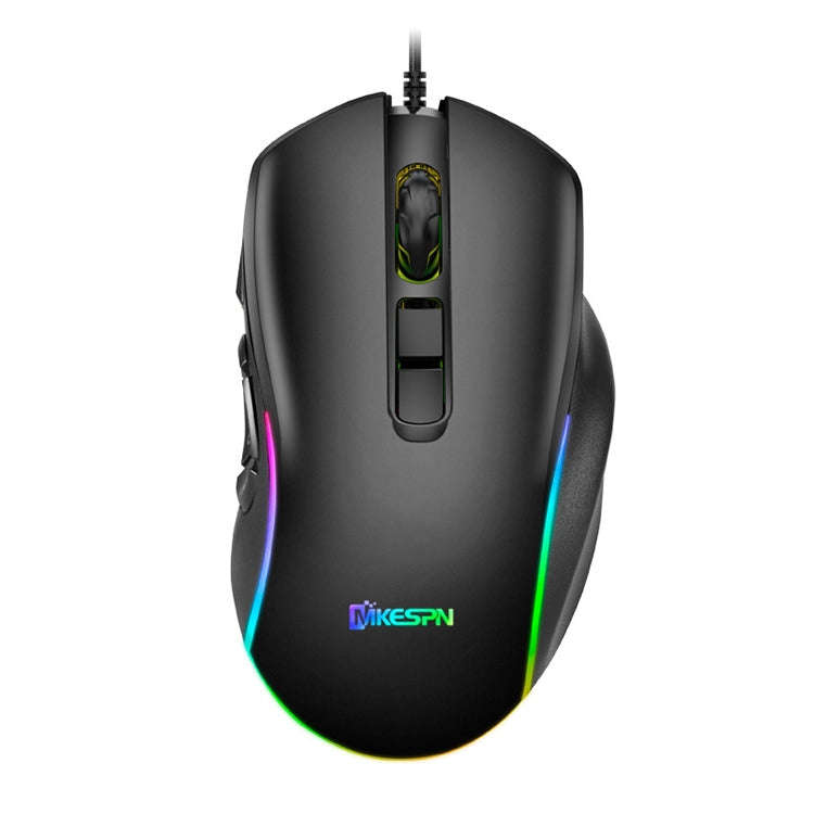 MKESPN X9 10 Buttons 7200DPI RGB Macro Definition Gaming Wired Mouse, x9