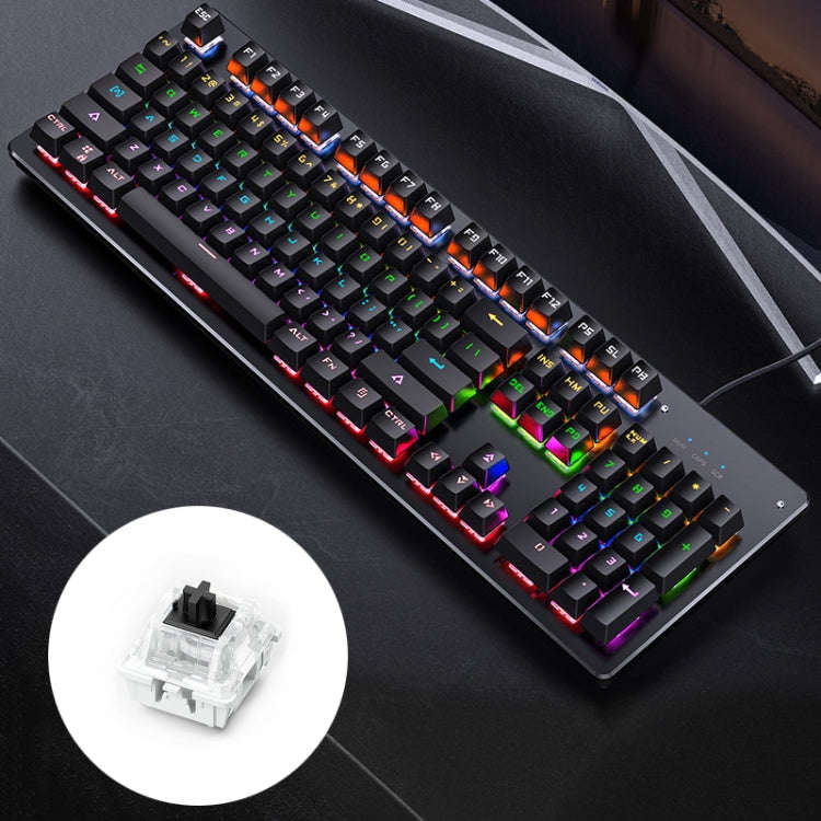YINDIAO Classic Square Keys Mixed Light USB Mechanical Gaming Wired Keyboard, Black Shaft, Square...