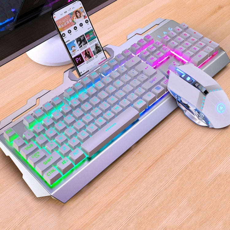 YINDIAO V2 Mechanical Feel Gaming Keyboard Mouse Set (Black Orange Yellow Light), KB5790A, KB5790...