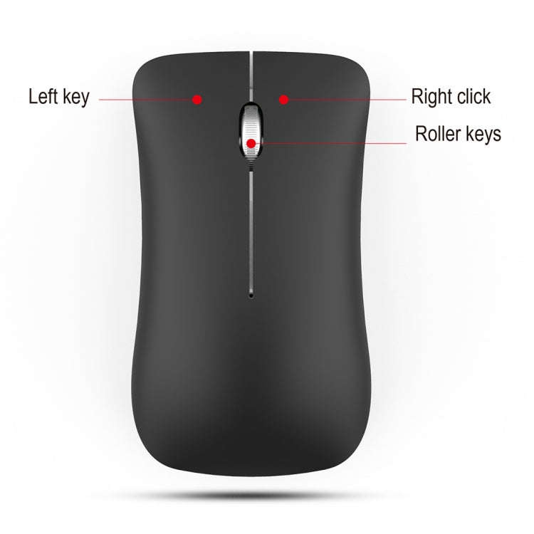 HXSJ T23 Bluetooth 5.0 + Bluetooth 3.0 + 2.4GHz Wireless Three Modes 4-Keys 1600 DPI Adjustable E...