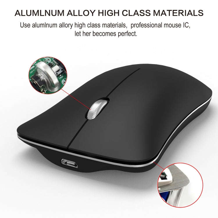 HXSJ T23 Bluetooth 5.0 + Bluetooth 3.0 + 2.4GHz Wireless Three Modes 4-Keys 1600 DPI Adjustable E...