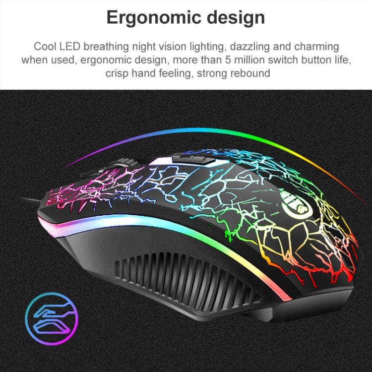 SHIPADOO D620 1600 DPI Three-speed Adjustable Four-button Cool Colorful Respiration Light Gaming ...