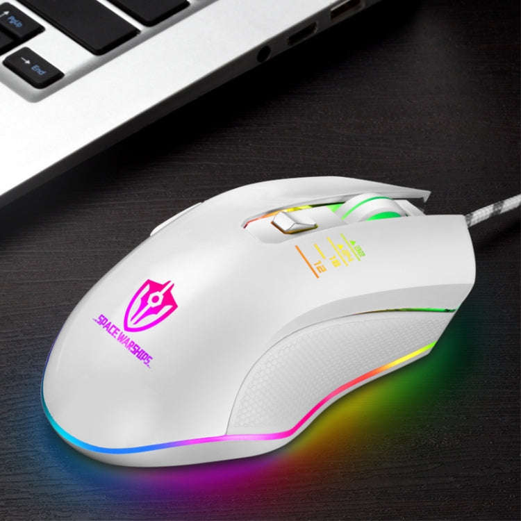 SHIPADOO GM3 3600 DPI Four-speed Adjustable Four-button Cool Colorful Respiration Light Gaming Wi...