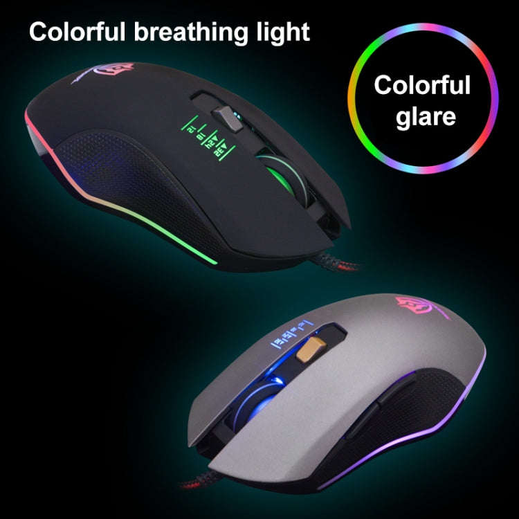 SHIPADOO GM3 3600 DPI Four-speed Adjustable Four-button Cool Colorful Respiration Light Gaming Wi...
