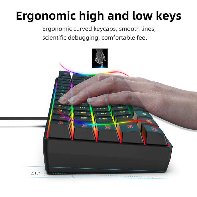 HXSJ V700B+A867 Wired RGB Backlit Keyboard and Mouse Set, V700B+A867