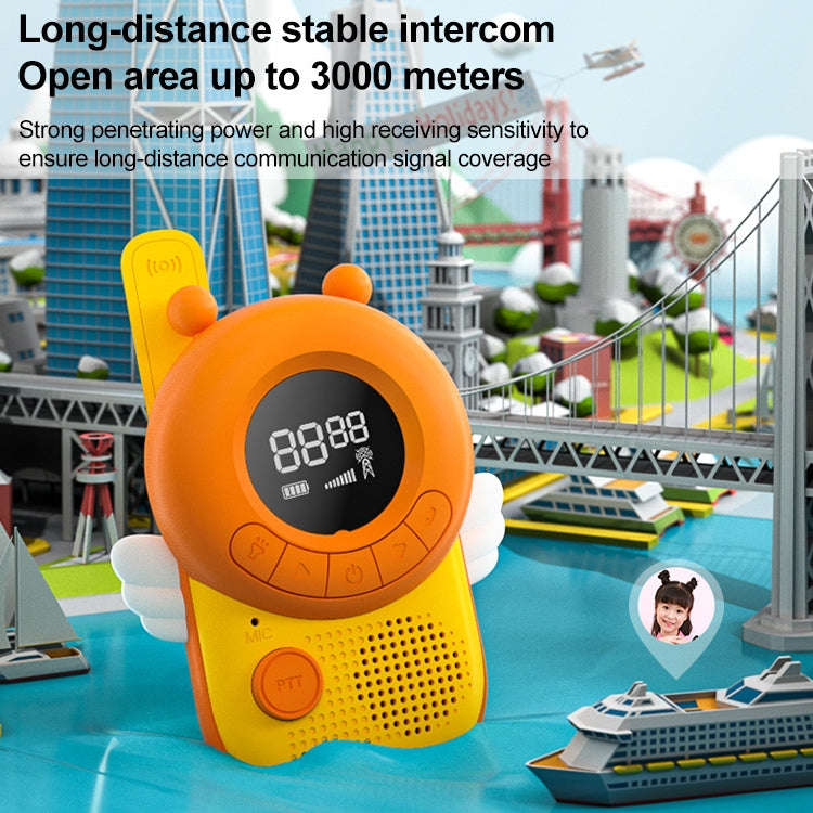 adj-847 Cartoon Bee-shaped Children Walkie-talkie Wireless 3km Call Outdoor Parent-child Interact...