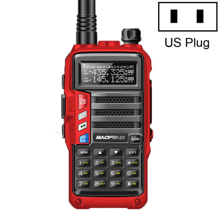 Baofeng BF-UV5R Plus S9 FM Interphone Handheld Walkie Talkie, US Plug, Silver, US Plug, Black, US...