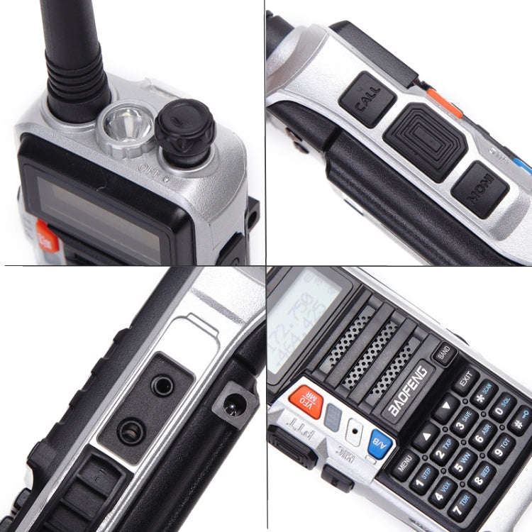 Baofeng BF-UV5R Plus S9 FM Interphone Handheld Walkie Talkie, US Plug, Silver, US Plug, Black, US...