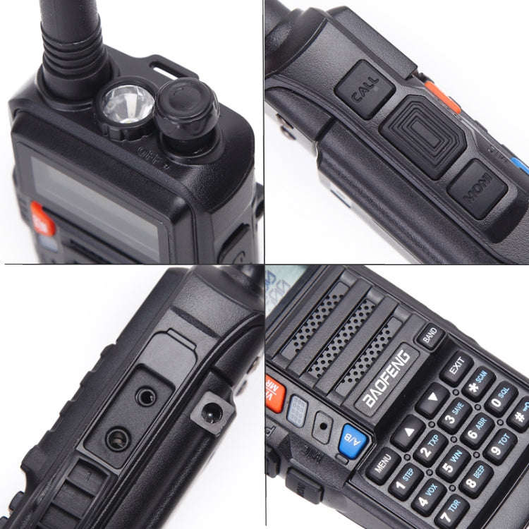 Baofeng BF-UV5R Plus S9 FM Interphone Handheld Walkie Talkie, EU Plug, Black, EU Plug