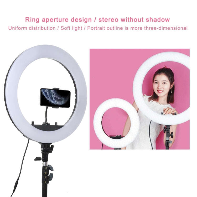 18 inch 55W Two-speed Dimmable Anchor Photography Self-timer LED Ring Fill-in Light with Tripod, ...