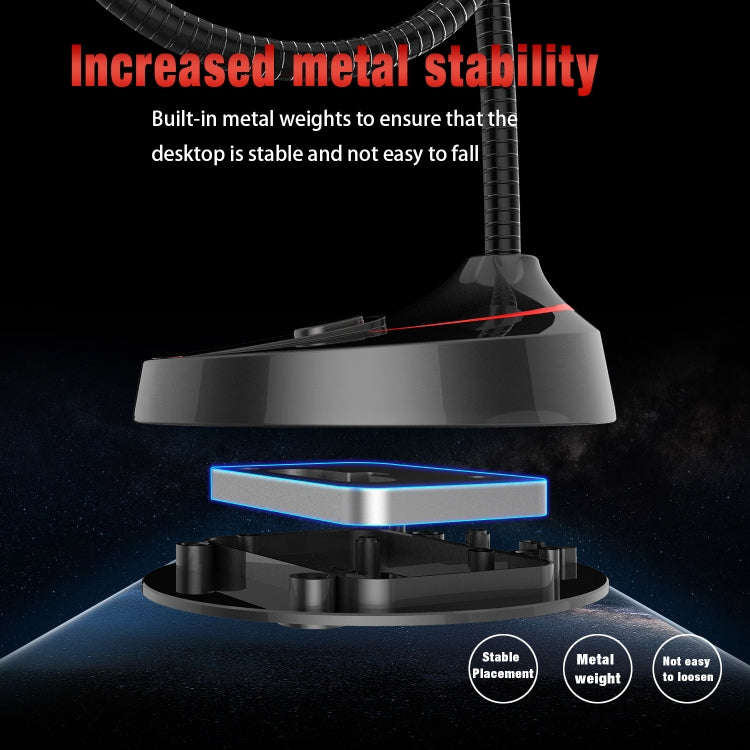 HXSJ F12 360 Degrees Bendable Drive-free USB Computer Microphone, Cable Length: 2.2m