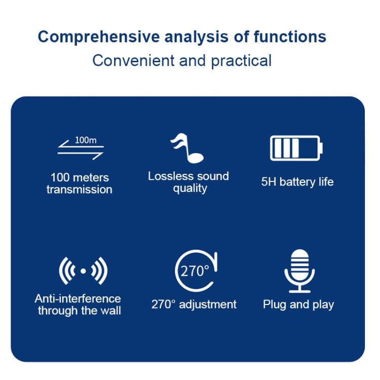Measy AU688-U 20 Channels Wireless Guitar System Rechargeable Musical Instrument Transmitter Rece...