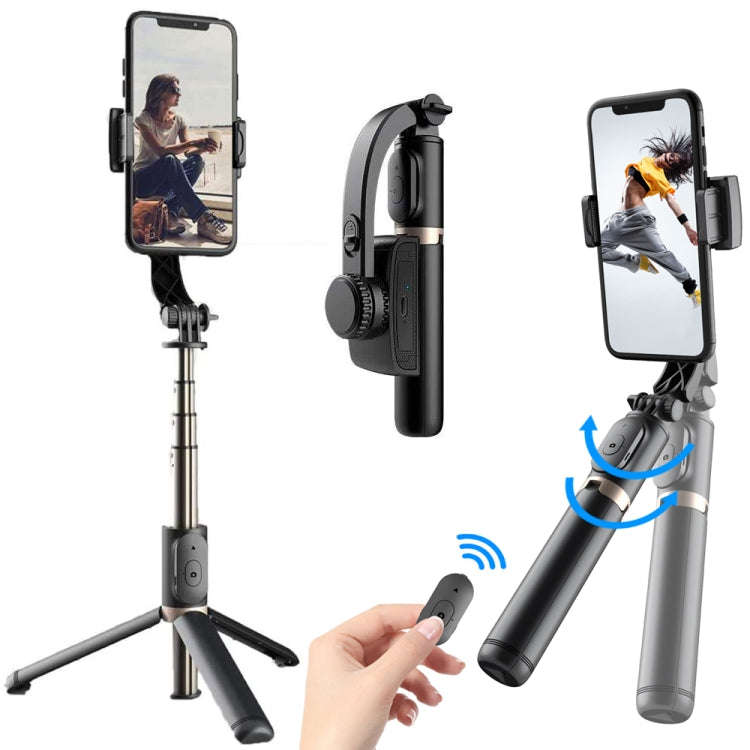 Q08 Gimbal Stabilizer Bluetooth Remote Control Tripod Selfie Stick, Q08 (Black)