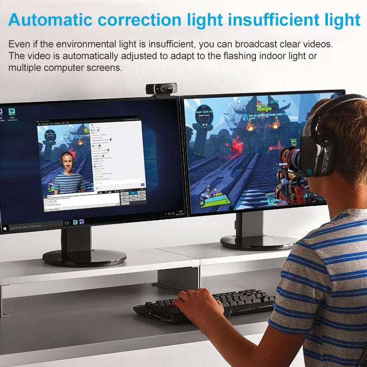 Logitech C922 Pro HD Pro Autofocus Built-in Stream Webcam 1080P Web Camera, C922 Pro