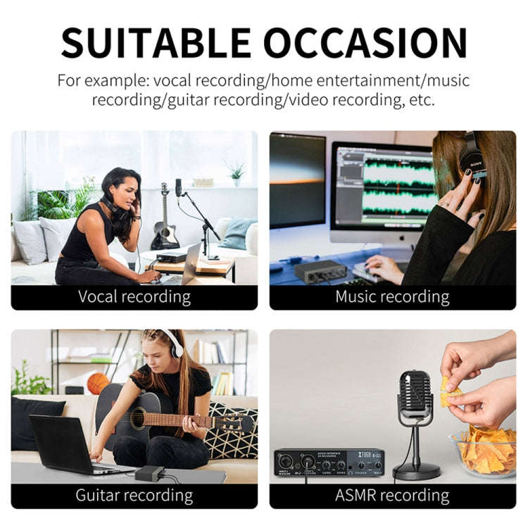 XTUGA E22 Audio Interface Professional Sound Card, E22