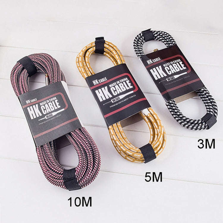 Wooden Guitar Bass Connection Cable Noise Reduction Audio Cable, Cable Length: 10m, Random Color ...