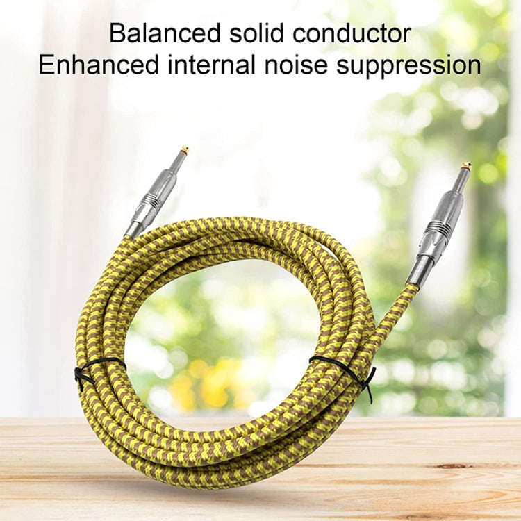 Wooden Guitar Bass Connection Cable Noise Reduction Braid Audio Cable, Cable Length: 10m
